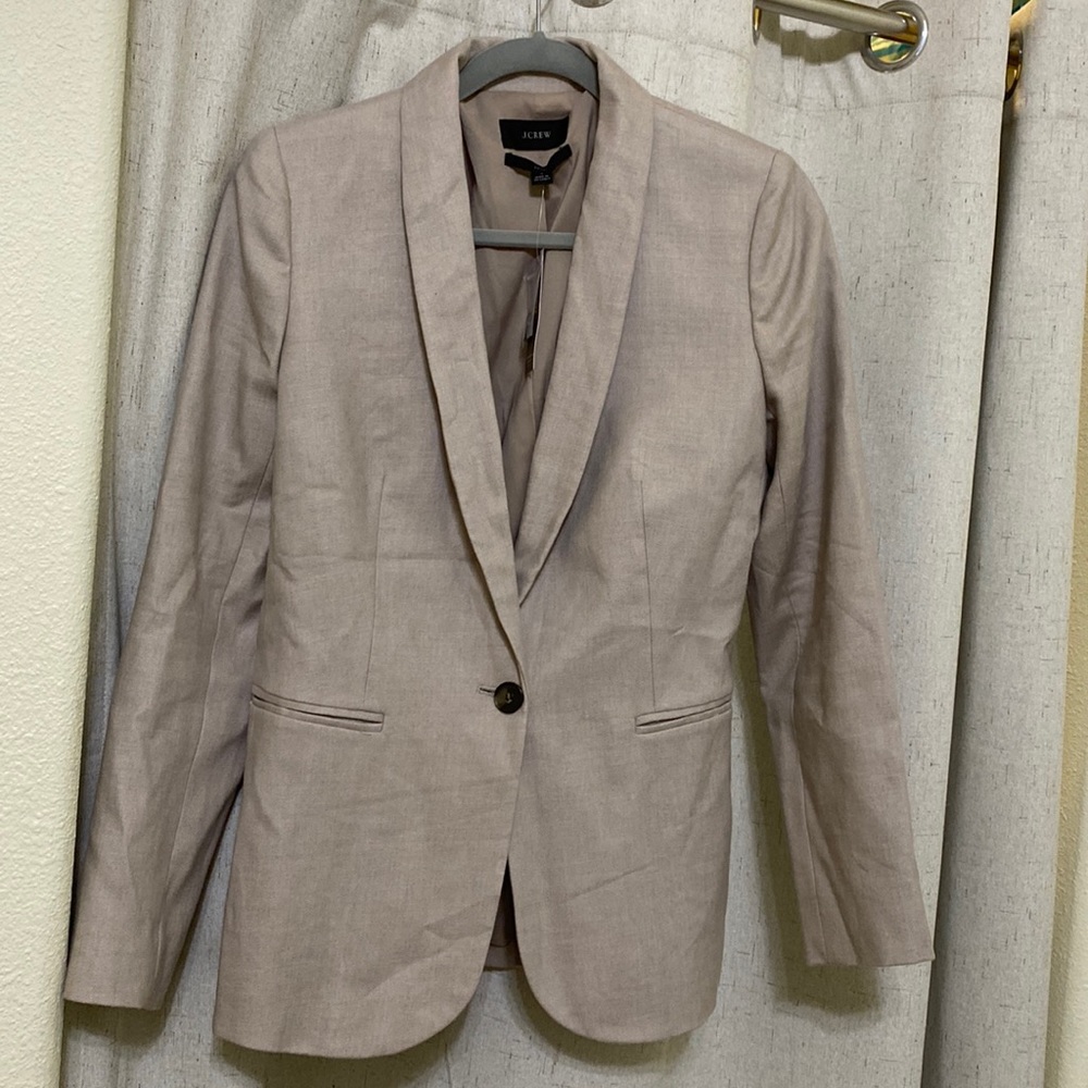 Jcrew mixed linen balzer (NWT)